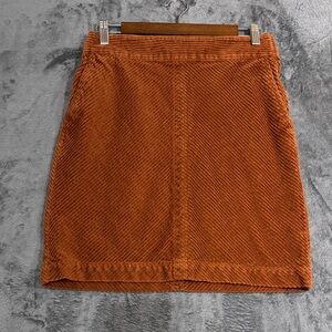 Rust Corduroy Skirt